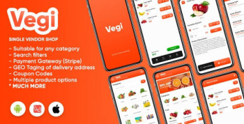 Vegi – The Ultimate Grocery – Food – Milk Ordering app with Delivery boy & Admin : Android / Laravel