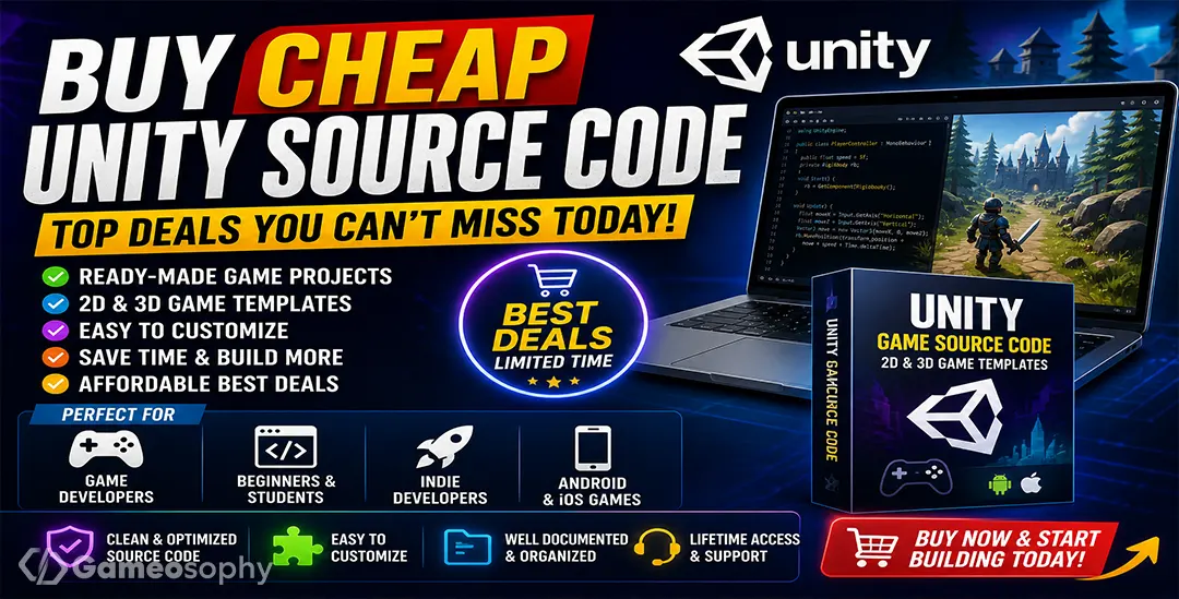 Buy Cheap Unity Source Code Bundle – 2D & 3D Game Templates (2026 Edition)
