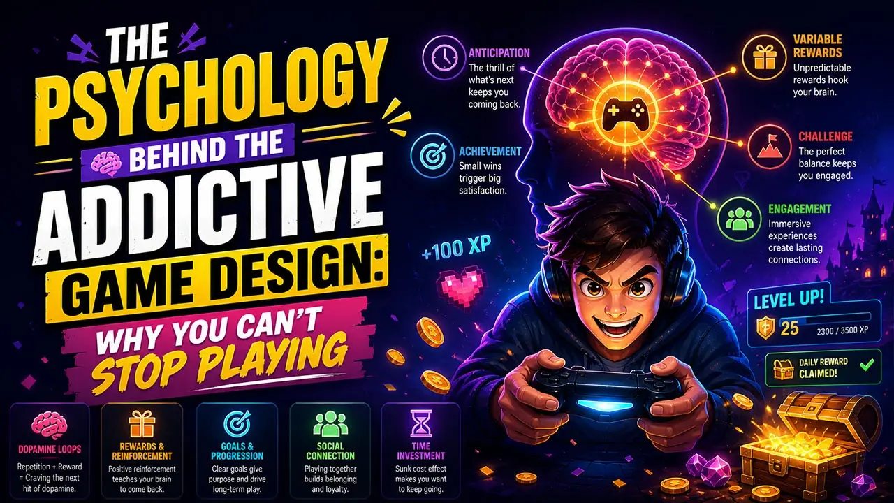 The Psychology Behind the Addictive Game Design: Why you can’t stop playing