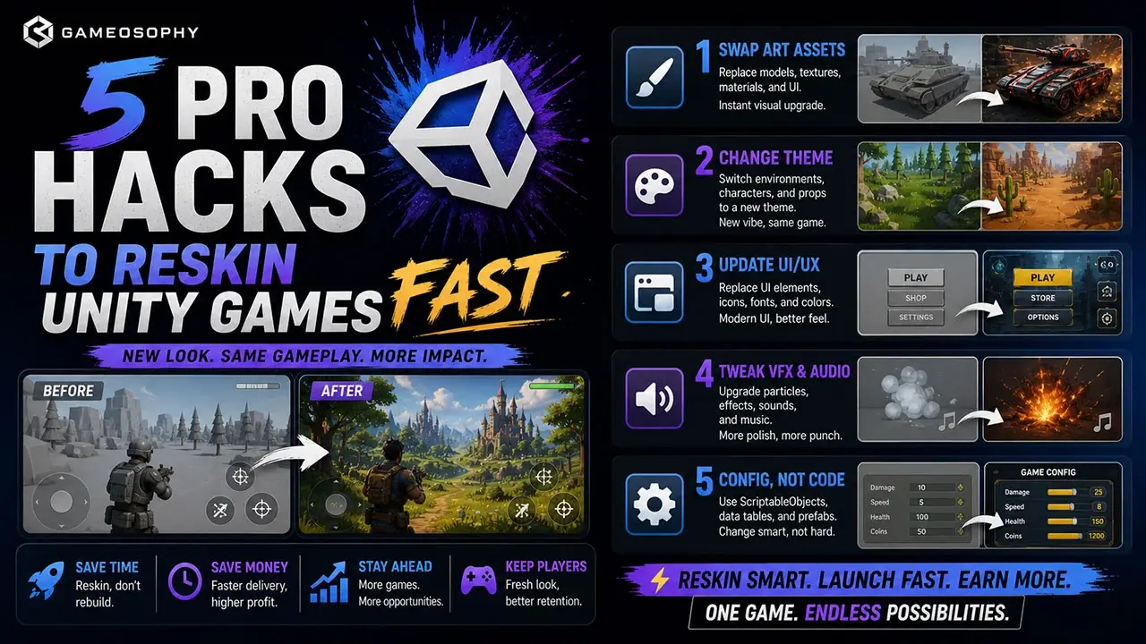 Top Unity Reskin Workflow Hacks + Hyper Casual Templates Guide