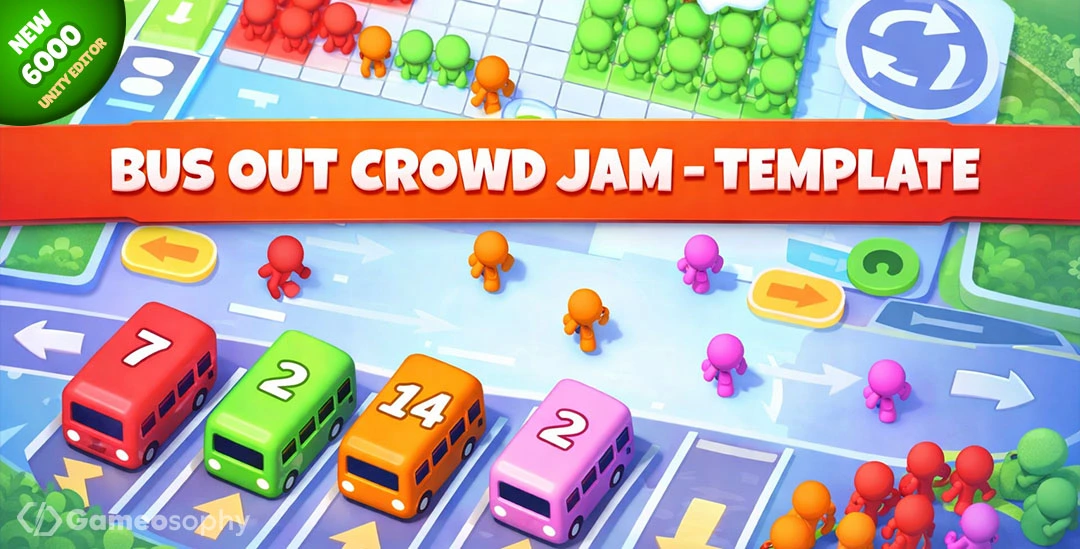 CityBus Crowd Jam 3D Puzzle – Unity Game Template