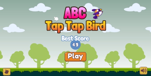 ABC Tap Tap Bird - Flappy Bird Style Game for English learning CONSTRUCT 3 | HTML5 | C3P | APK
