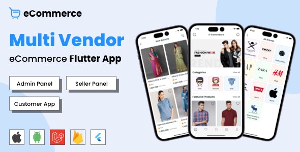eCommerce – Multi vendor ecommerce Flutter App with Admin panel
