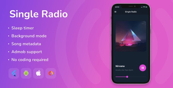 Single Radio – Flutter Full App