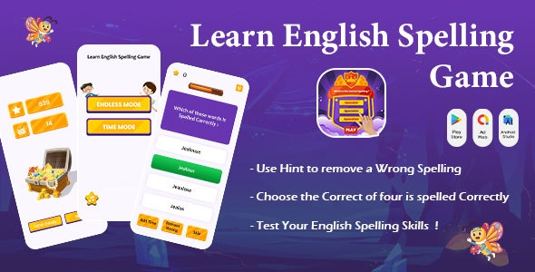 Learn English Spelling Game – Ultimate English Spelling Quiz
