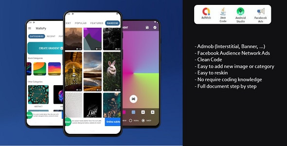 Android 4k HD Wallpaper offline – admob and applovin(MAX)ads