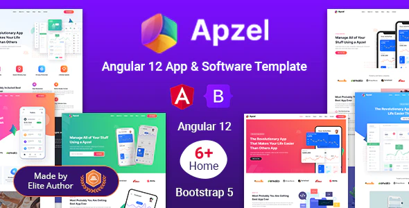 Apzel – Angular 12 App & Software Template