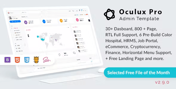 Oculux – Bootstrap 4.5.0 Admin Dashboard Template & UI KIT