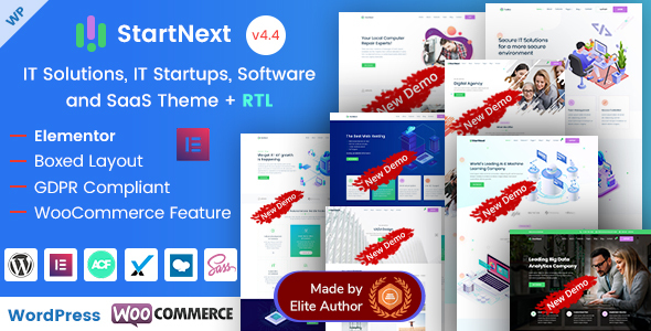 StartNext – Elementor IT & Business Startup WP Theme