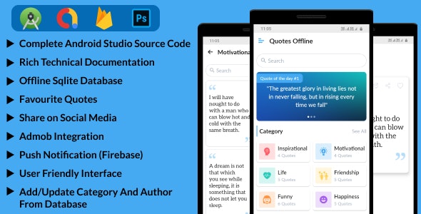 Quotes Offline – Android App with Admob and Firebase
