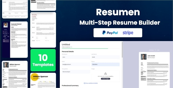 Resumen - SaaS MultiStep Resume Builder
